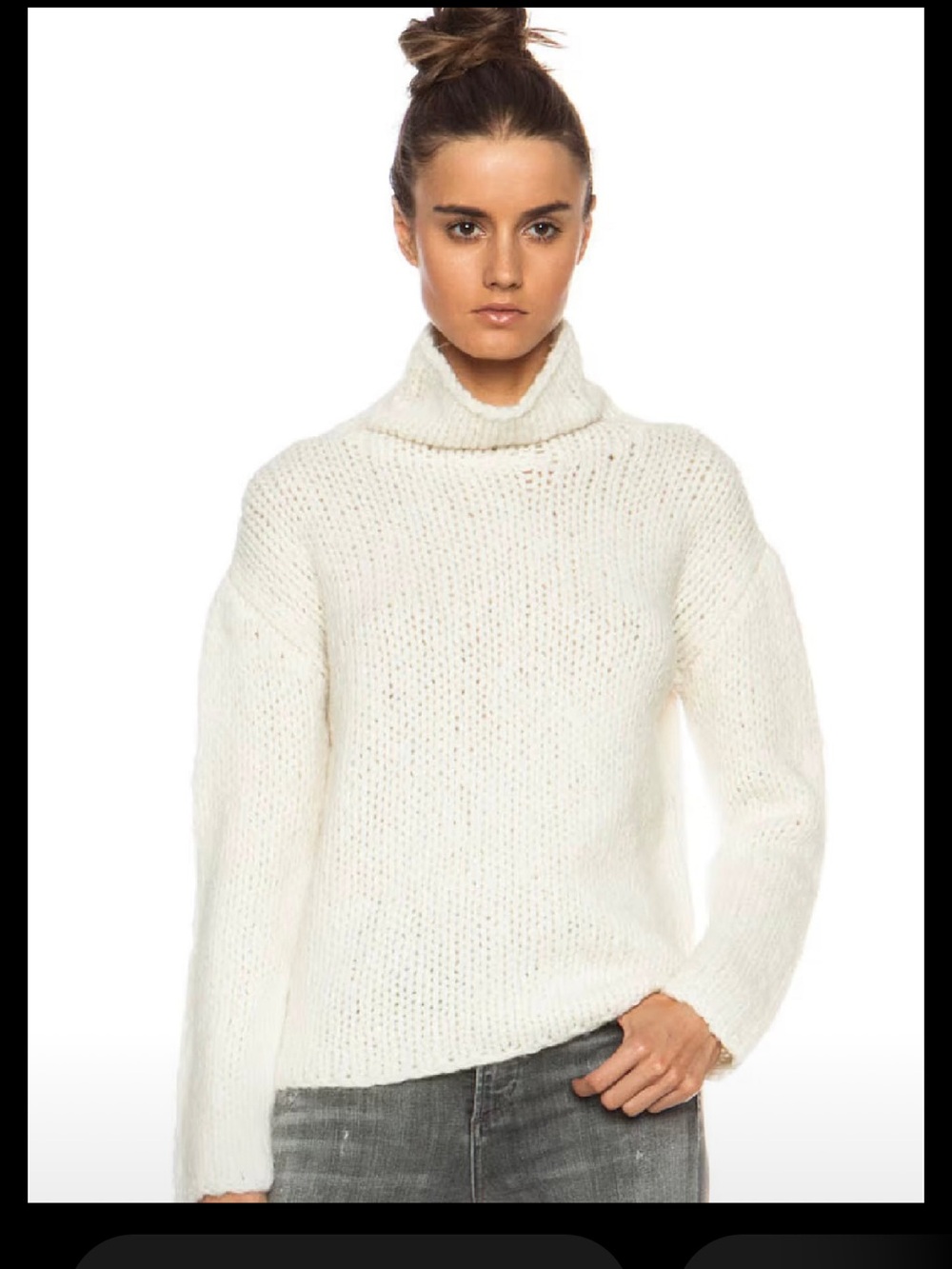 NILI LOTAN Oversized Baby Alpaca-Blend Turtleneck, XSMALL